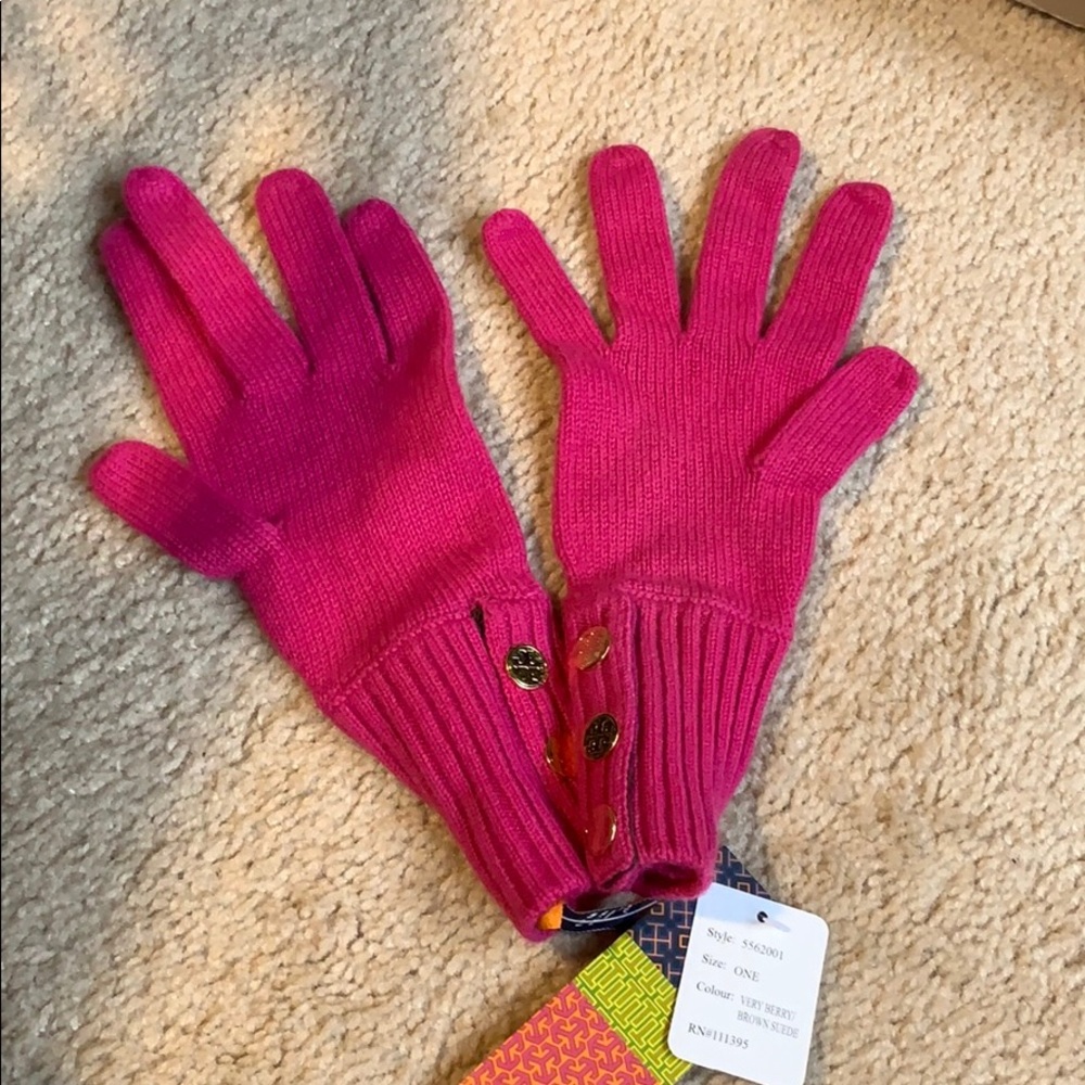 Pink Tory Burch gloves